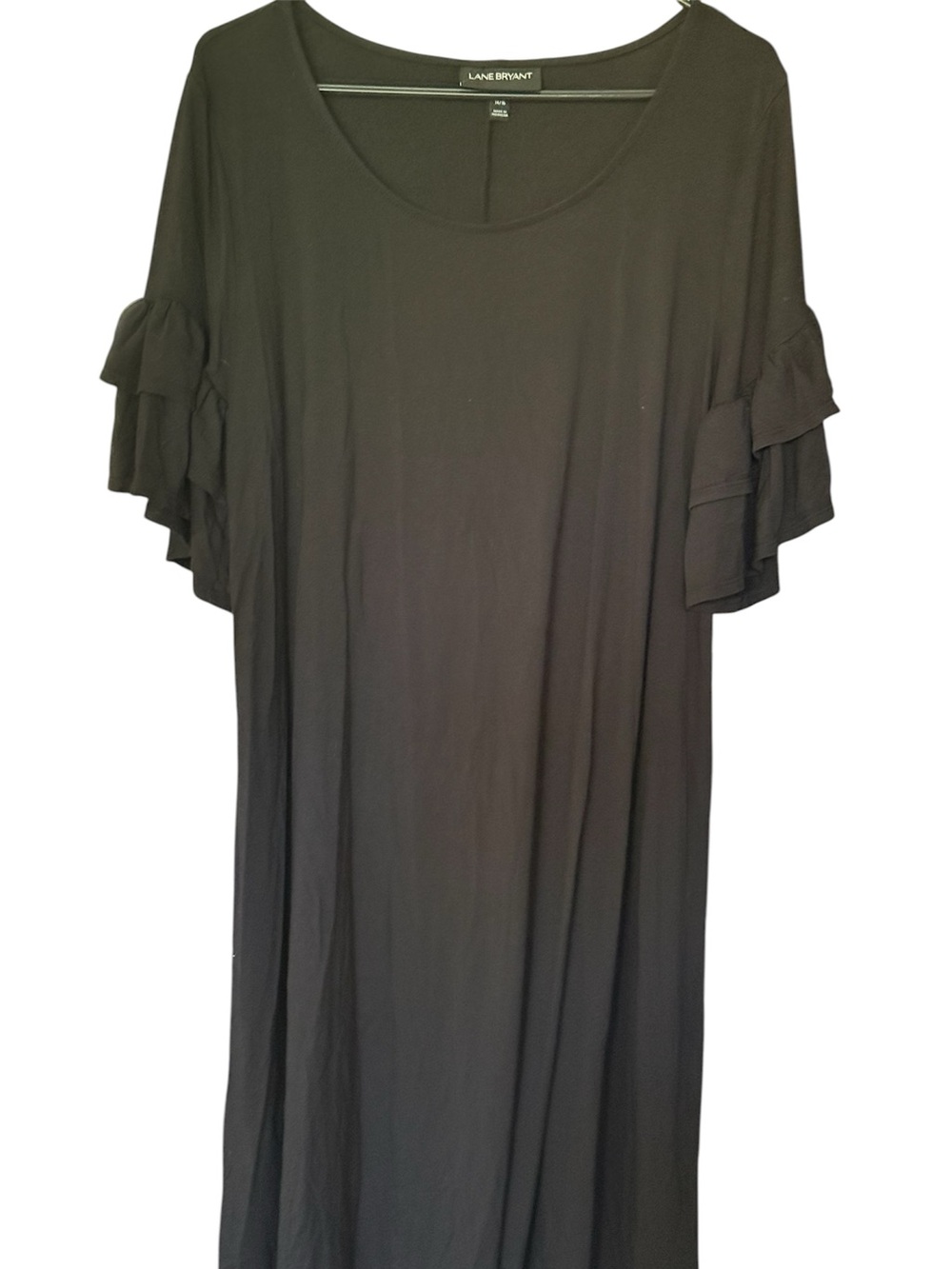 Lane Bryant Black Ruffle Sleeve Tunic Dress Size 14/16 from Witch’s Estate Sale